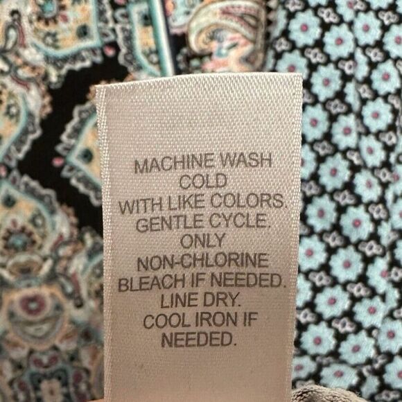 2/$30 J Jill Tunic Top Size M Multicolor Paisley Boho Western Stretchy Flowy - Picture 9 of 11